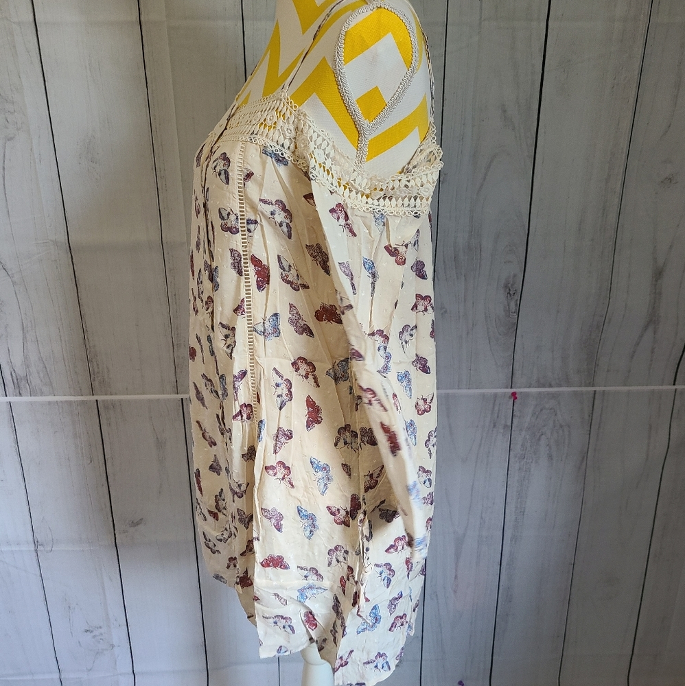 Cream Butterfly Dress - Picture 6 of 14